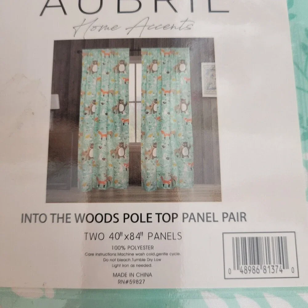 NEW Curtains Children's Pole Top Panels Pair 40